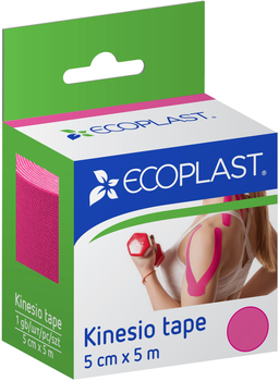 Кинезио тейп ECOPLAST 5 см х 5 м розовый (4752256001060)