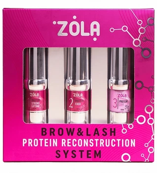 Набор для ламинирования бровей и ресниц - Zola Brow And Lash Protein Reconstruction System (1305913-196652)