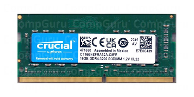 Оперативная память для ноутбука Crucial DDR4 16GB 3200MHz SO-DIMM PC4-3200 (CT16G4SFRA32A.C8FE)