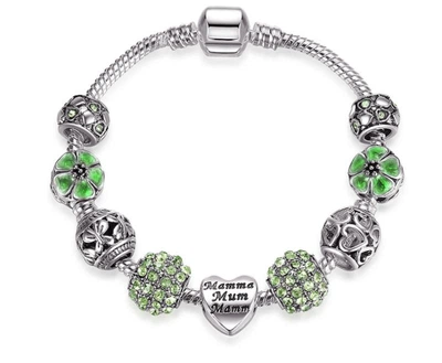 Браслет Pellegrini с композицией подвесов GREEN HEART 20 см (GH_020)