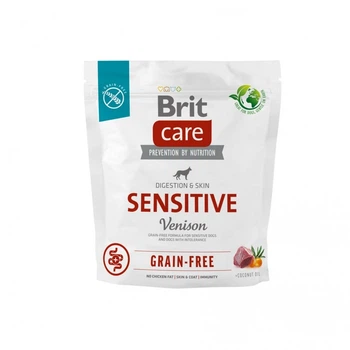 Корм сухой для собак Brit Care GF Sensitive для чувствительного пищеварения с олениной 1 кг (8595602559152)