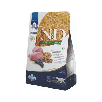 Корм сухий Farmina N&D Ancestral Grain Lamb&Blueberry для котів з ягням та чорницею 300 г (8010276021564)