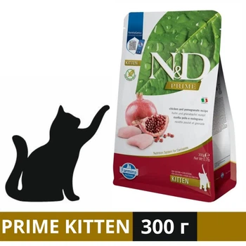 Сухой корм Farmina N&D Prime Chicken&Pomegranate для котят с курицей и гранатом 300 г (8010276021199)