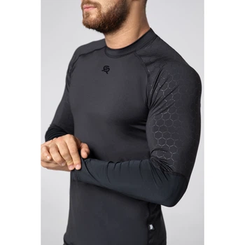 Чоловічий лонгслів Radical Stone LS для тренувань, чорний (stone-ls-black) XL