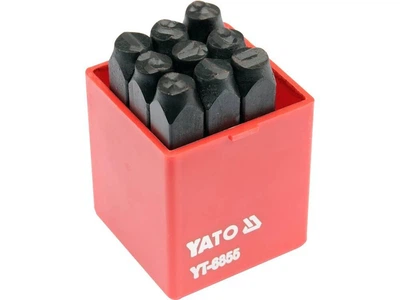 Клейма цифровые по металлу YATO YT-6855, кпл. 9 шт, h-8 мм