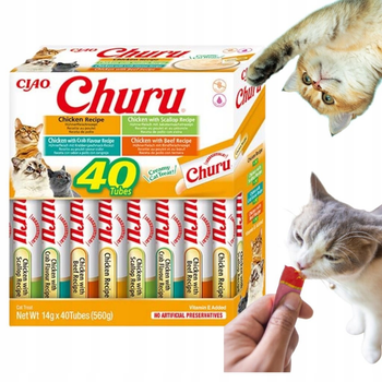 Ласощі для котів INABA Churu Variety Box Chicken 40 x 14 г (4262365731432)