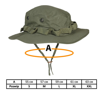 Панама тактическая MIL-TEC US GI Boonie Hat Olive S