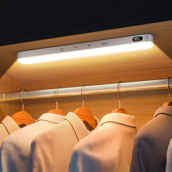 LED лампа на магните с аккумулятором 1300mAh Светодиодная панель с датчиком движения 6000К