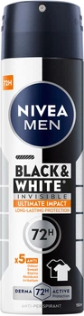 Антиперспирант NIVEA MEN Черное и Белое невидимый Ultimate Impact 150 мл (5900017074306)