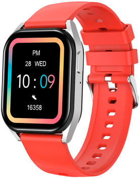 Смарт-часы Canyon Chatter SW-58 BT-CALL Silver Red (CNS-SW58RR)