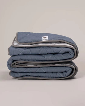 Одеяло MERINO всесезонное 220x200 синие в полоску