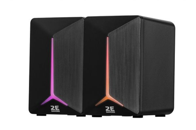 Колонки 2e gaming sg300, Black, 2 x 3 Вт, 3.5 мм, RGB-підсвічування, 1.1 м (2e-sg300b)