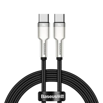 Кабель Baseus Type-C - Type-C 100W 1м 5А Cafule Metal (CATJK-C01)
