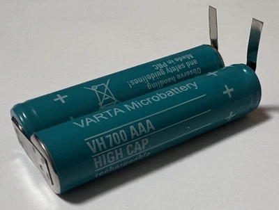 Акумулятор Varta VH700AAA 2.4 V 730 мА·год на машинку для стриження волосся і бритви
