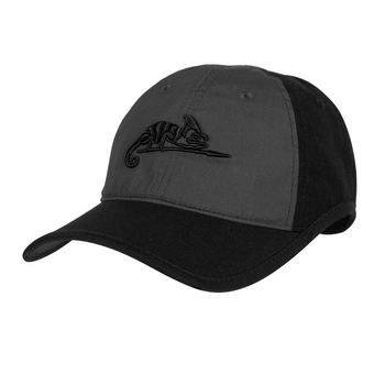 Helikon - Кепка з логотипом - PolyCotton Ripstop - Black / Shadow Grey - CZ-LGC-PR-0135B