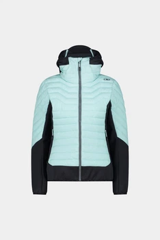 Жіноча спортивна куртка СМР JACKET HYBRID FIX HOOD NYLON 34Z2486-E309-36 Бірюзовий