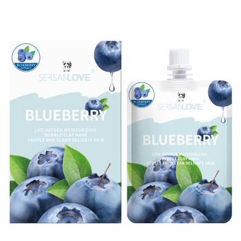 Кислородная маска SERSANLOVE Blueberry Live Oxygen Bubble Mask, с экстрактом черники, 110 мл