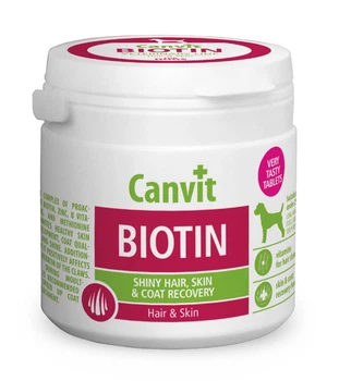 Витамины Canvit Biotin for dogs для здоровья кожи и шерсти собак всех возрастов 100 гр