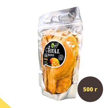 Сушений манго натуральний 100% без цукру 500 г Natural Mango YESNUT! ROYAL (YESNUT! mango-500)