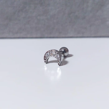 Сережка штанга для хряща DeKolie MK1197-011 серебряный