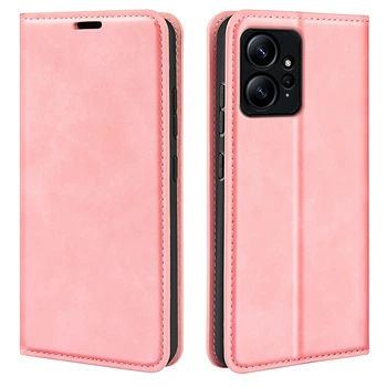 Чехол Taba Retro-Skin для Xiaomi Redmi Note 12 книжка с визитницей кожа PU розовый