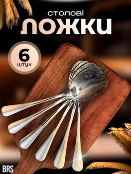 Набор столовых ложек 6ШТ из нержавеющей стали BRS Silver