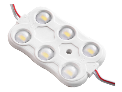 Світлодіодний модуль 2835-3*2smd 12V IP65 1,90w лінза білий (по 10шт пластина) LEDUA