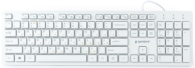 Клавиатура Gembird , Slim, USB white