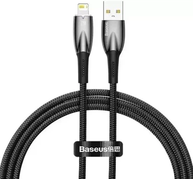 Кабель Baseus Glimmer Series Fast Charging Cable USB to Lightning 2.4A 2m CADH000301 Black