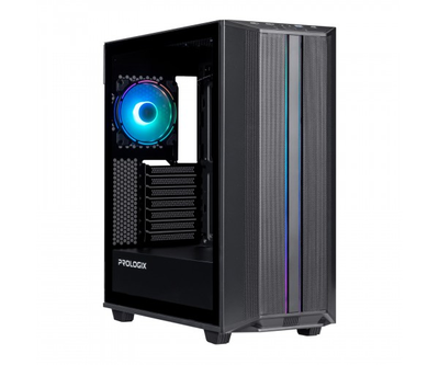 Корпус Prologix E122 Tempered Glass&Mesh Black