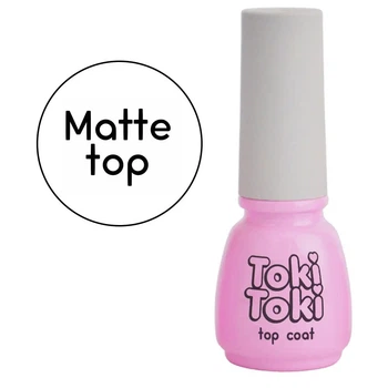 Топ для ногтей без липкого слоя матовый (прозрачный) Matte Toki Toki 5 мл