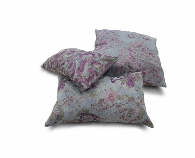 Комплект декоративних подушок Firanka Flowers 40х40см 1шт 40х25см 1шт 40х20см 1штж Бежеві з фіолетовим (п_0010)