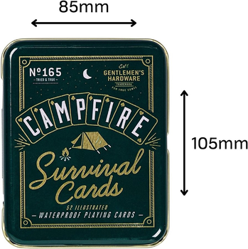 Гральні карти Gentlemen's Hardware Survival Cards у жерстяній банці Двосторонні 54 карти (0840214800542)