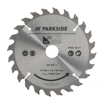 Полотно для дисковой пилы Parkside PKSB 150 А1 с 24 зубьями (150х1,6х20 мм)
