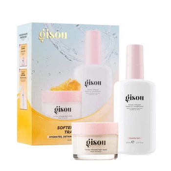 Дорожній набір Gisou Soften Smooth Travel Set Пом'якшення та гладкість (маска 25 мл, кондиціонер 60 мл)