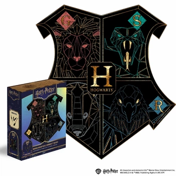 Фигурный деревянный пазл Woods Story Гарри Поттер Хогвартс (Black) XXL