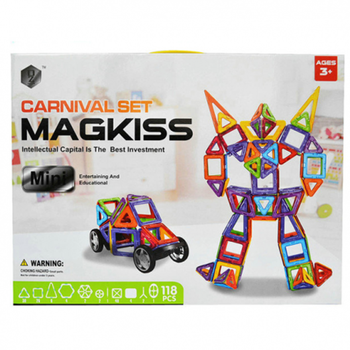 Магнитный конструктор Magkiss Mini HD343A 118 деталей
