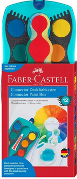 Zestaw farb akwarelowych Faber-Castell z pędzelkiem 12 kolorów (4005401250036)