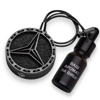 Ароматизатор в машину OudWood деревянный с логотипом Mercedes-Benz Eros