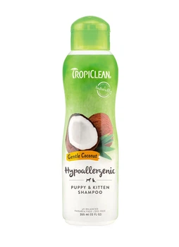 Шампунь TropiClean Нежный кокос, гипоаллергенный, для щенков и котят, 355 мл