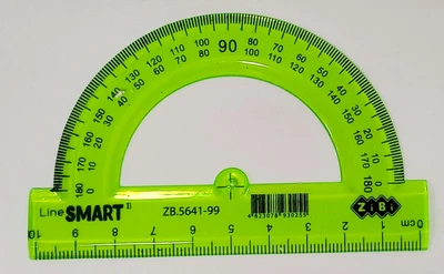 Транспортир 100 мм, тонированный, SMART Line ZB.5641-99 ZiBi (4823078930255) Салатовый
