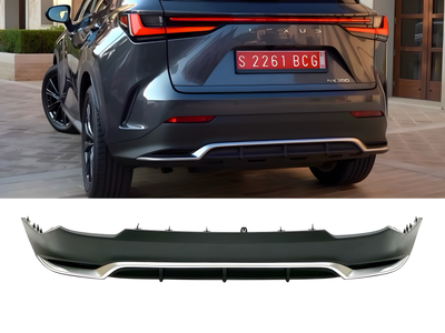 Юбка заднего бампера F-Sport Lexus NX 2022+ 1234 upgrade для Lexus NX 2022- (8699)