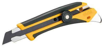 Нож OLFA L-5 X-design серии ComfortGrip фиксация лезвия колесиком прецизионные направляющие из нержавеющей стали двухкомпонентная ручка (16145)