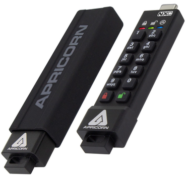 Pendrive Apricorn Aegis Secure Key 3NXC 64GB USB-C 3.2 Black (ASK3-NXC-64GB)