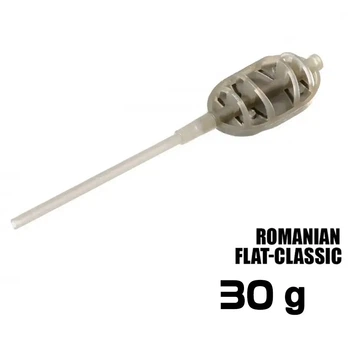 Флэт-кормушка ProfMontazh 30g Romanian Flat Classic с трубочкой
