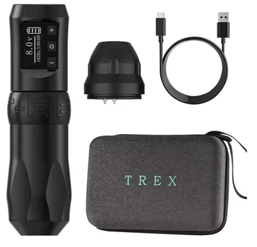 Беспроводная модульная тату машинка New Ambition T-Rex LED дисплей 1800 mAh Black Type C + кейс