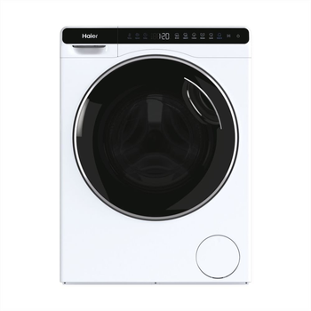 Пральна машина Haier фронтальна, 5кг, 1200, A+++, 44см, дисплей, інвертор, люк чорний, висота 70см, білий (HW50-BP12307)
