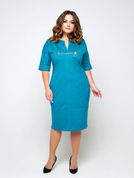 Платье "Славия" (бирюзовый) 56 (XXXXL)