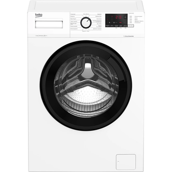 Стиральная машина Beko фронтальная, 6кг, 1200, A+++, 45см, дисплей, инвертор, белый (WUE6612IXBW)