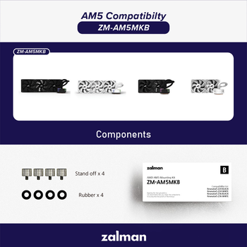 Кріплення для AMD AM5 Zalman ZM-AM5MKB, Rezerator 5 Z24/White, Rezerator 5 Z36/White (ZM-AM5MKB)